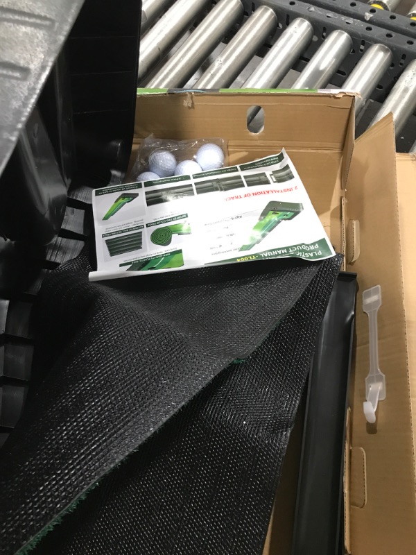 Photo 1 of Aliennana Golf Putting Green Mat with Auto Ball Return,Golf Practice Training Aid,Extra Long 9.84Feet,Pro Indoor/Outdoor Putting Green with 4 Bonus Balls Foldable Golf Mats Aliennana Golf Putting Green Mat with Auto Ball Return,Golf Practice Training Aid,