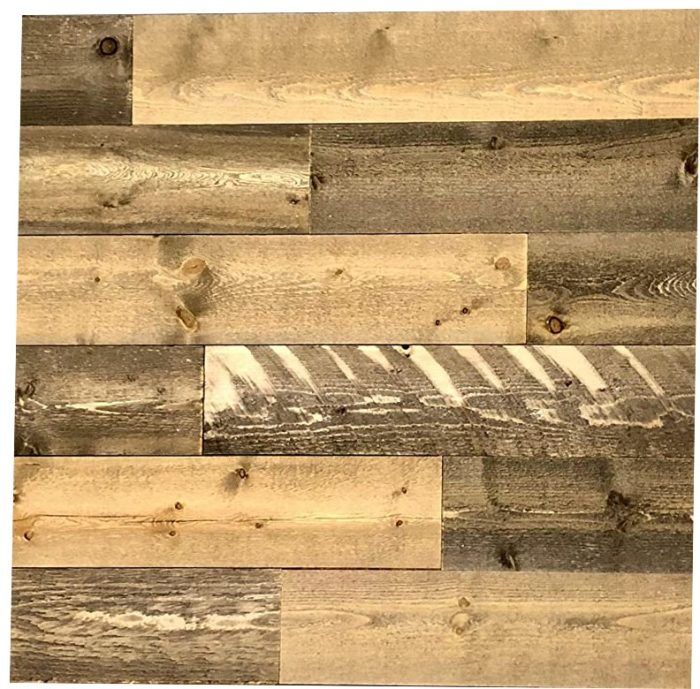 Photo 1 of 9 PC All Natural Real Solid Wood Accent Wall Planks (48" x 5.5")