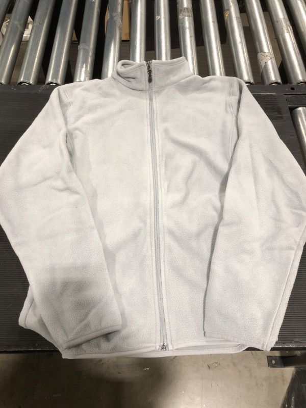 Photo 2 of Amazon Essentials Men's Full-Zip Polar Fleece Jacket (Available in Big & Tall) Polyester Light Grey Medium