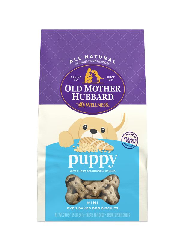 Photo 1 of 2pack Old Mother Hubbard by Wellness Classic Natural Dog Biscuits, Crunchy Oven-Baked Treats, Ideal for Training, Mini Sizes, 20-Ounce Bag Puppy 20-Ounce