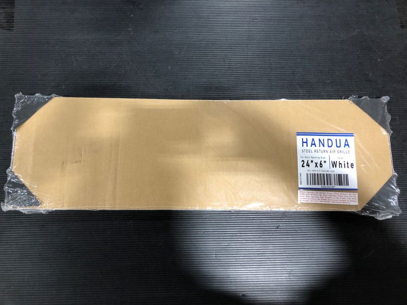 Photo 2 of 24"W x 6"H [Duct Opening Measurements] Steel Return Air Grille | Vent Cover Grill for Sidewall and Ceiling, White | Outer Dimensions: 25.75"W X 7.75"H for 24x6 Duct Opening
