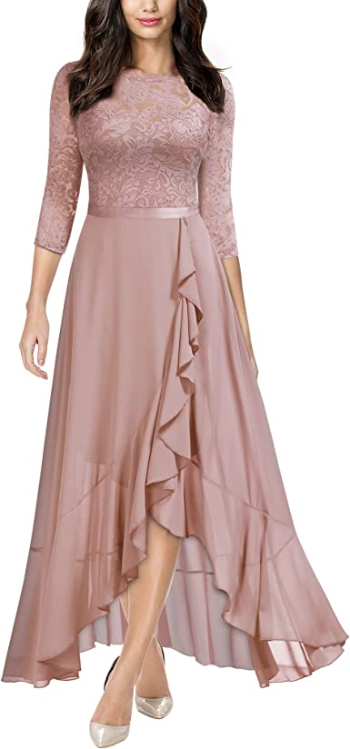 Photo 1 of 
Miusol Women's Elegant Floral Lace Ruffle Bridesmaid Maxi Dress SIZE XL