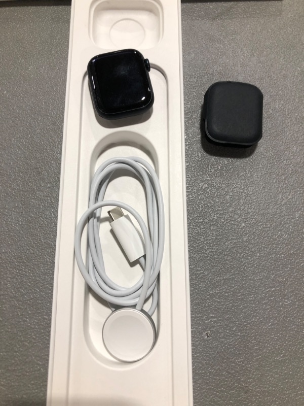 Photo 2 of Apple Watch Series 7 [GPS 41mm] Smart Watch w/ Midnight Aluminum Case with Midnight Sport Band. Fitness Tracker, Blood Oxygen & ECG Apps, Always-On Retina Display, Water Resistant GPS 41mm Midnight Aluminum Case with Midnight Sport Band