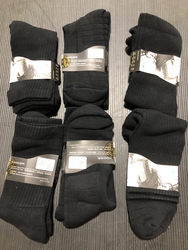 Photo 1 of 6 PAIRS OF BLACK LONG SOCKS FOR MEN