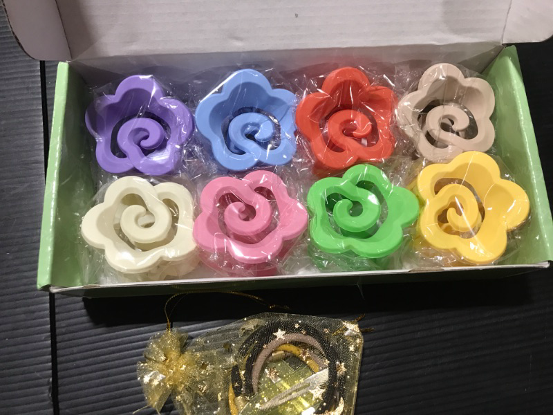 Photo 1 of  Hair Claw Clips, 8 PCS Flower Hair Clips for Women Big Jaw Clips Strong Hold Non Slip Hair Catch Clamps Barrettes 8 Colors Hair Accessories Hair Clips for Thick Thin Hair
