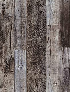 Photo 1 of 17.7" x 197"Brown Wood Wallpaper Grey Wood Contact Paper Brown Wallpaper Peel and Stick Rustic Shiplap Wallpaper Self Adhesive Removable Faux Wood Plank Paper Cabinet Shelf Drawer Liner Vinyl Roll
4 ROLLS