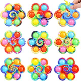 Photo 1 of Aveloki 9 Pack Pop Fidget Spinner, Push Pop Bubble Spinner Toy, Simple Sensory Fidget Spinner Toy for Stress Reduction and Anxiety Relief Hand Spinner for Children
