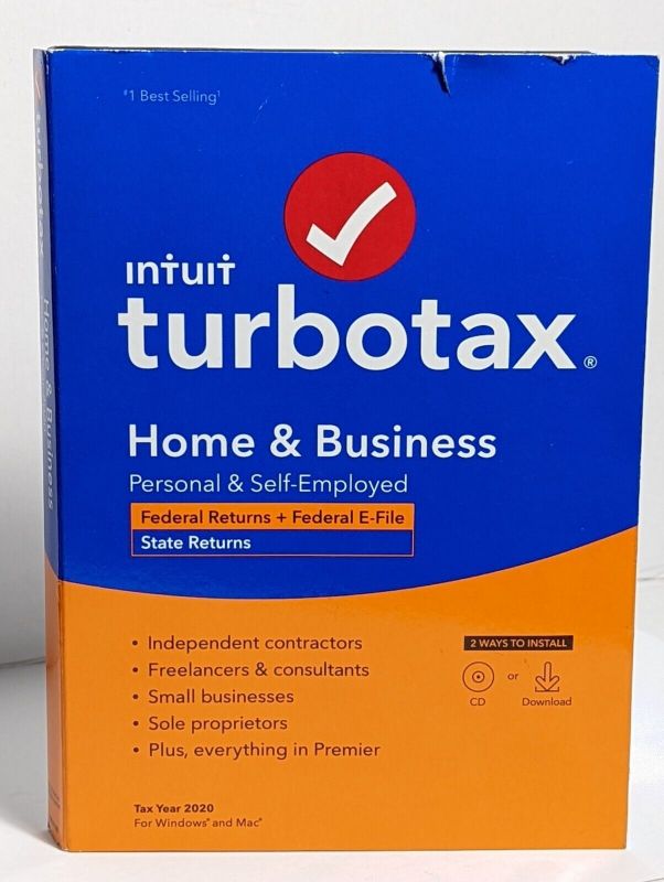 Photo 1 of [Old Version] TurboTax Home & Business Desktop 2020 Tax Software, Federal and State Returns + Federal E-file [Amazon Exclusive] [PC Download]
