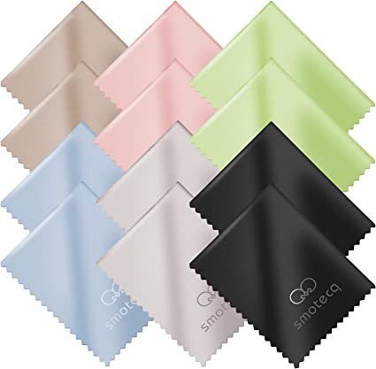 Photo 1 of 12 Pack Assorted Colors Microfiber Cleaning Cloths - Cleans Lenses, Glasses, Screens, Cameras, iPad, iPhone, Eyeglasses, Cell Phone, LCD TV Screens and More (6X7)