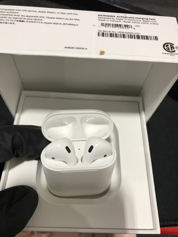 Photo 3 of Apple AirPods (2nd Generation) MV7N2AM/a with Charging Case - Stereo - Wireless - Bluetooth - Earbud - Binaural - in-ear