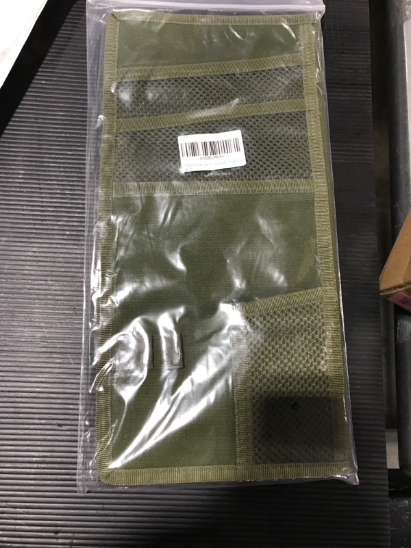 Photo 2 of (GREEN) FAIRYSU Truck Visor Panel Organizer for Pickup F150, Large Molle Visor Panel Vehicle Tactical Sun Visor Holder Car Sunshade Storage Pouch https://a.co/d/bpltSLn