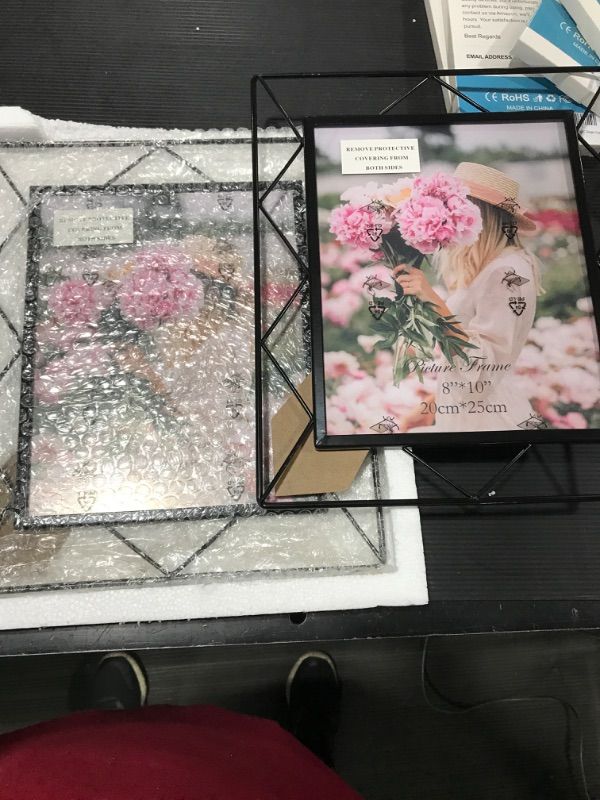 Photo 2 of 8x10 Picture Frame Set of 2, Black Metal Frames Fits 8 by 10 Inch Photo Tabletop or Wall Mounting Display https://a.co/d/27e9M8V