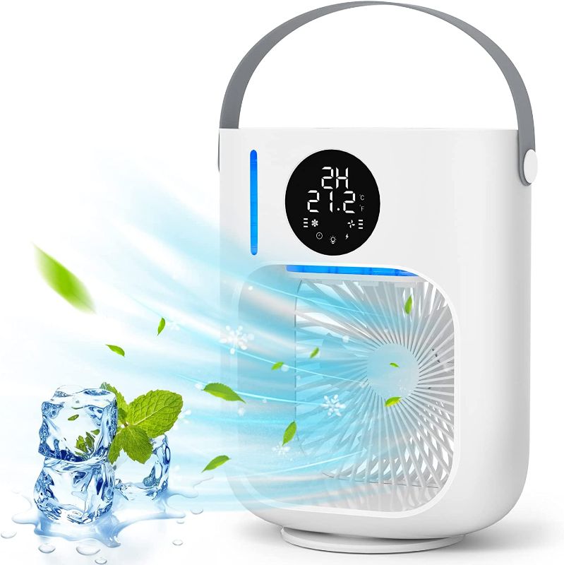 Photo 1 of Air Cooler Fan Portable Air Conditioners Fan LCD Touch Screen Evaporative Air Cooler Portable Air Cooler for Bedroom, Office, Living Room,Classroom & More, for Summer Days & Nights
