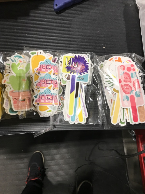 Photo 2 of Youngever 139 Pieces Bookmarks, Kids Bookmarks with 8 Themes, Car Boat Plane Train Unicorn Cactus Animal Alphabet Cold Drinks Ice Cream Dessert Fruit