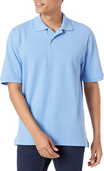 Photo 1 of Amazon Essentials Men's Regular-Fit Cotton Pique Polo Shirt, Size Large