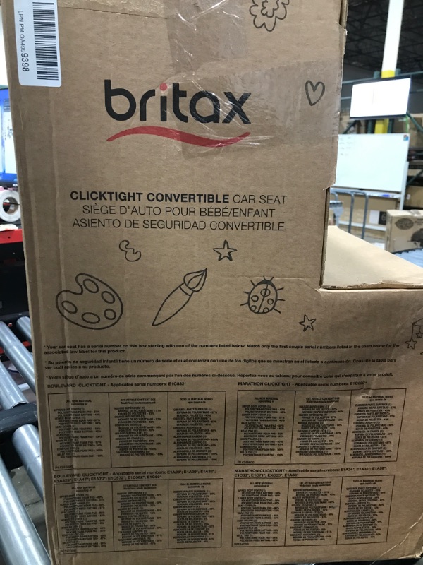 Photo 4 of Britax Boulevard ClickTight Convertible Car Seat, Cool N Dry Charcoal - Cooling & Moisture Wicking Fabric Boulevard Cool N Dry