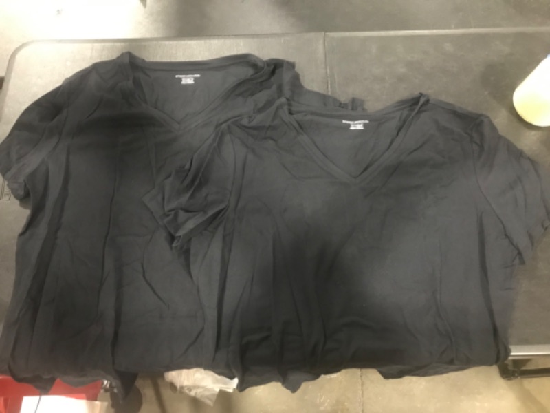 Photo 1 of 2 Amazon Essentials V-Neck Shirts/ XXL (Black)