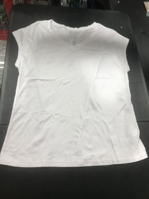 Photo 1 of White Sleeveless V-Neck- Medium