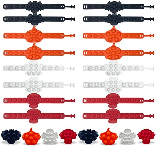 Photo 1 of BUNDLE OF 2 PACKS!! Jofan 24 Pack Halloween Fidget Sensory Pop Bracelet Toys for Kids Boys Girls Halloween Party Favors Halloween Treat Bags Gifts 