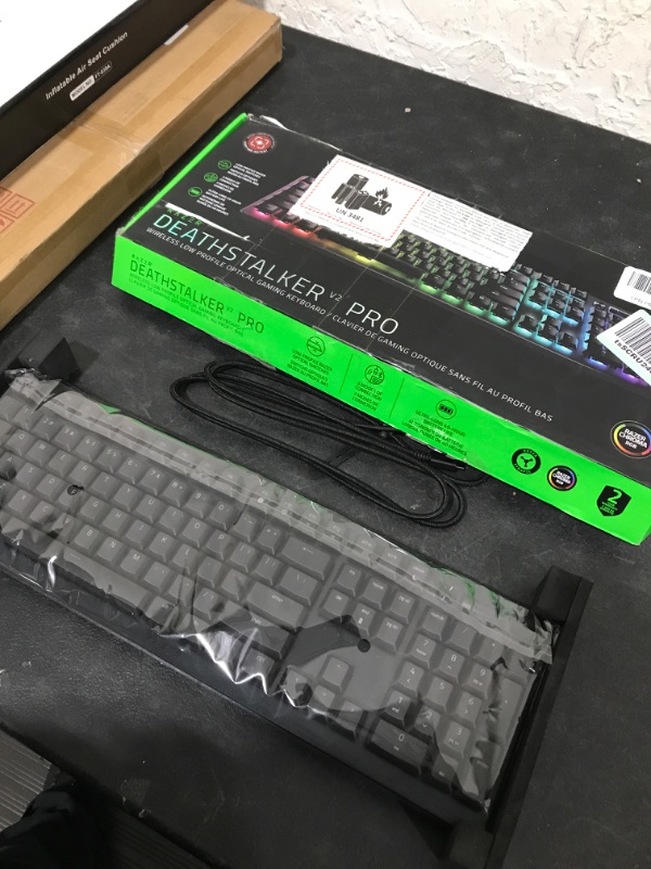 Photo 2 of Razer DeathStalker V2 Pro Wireless Gaming Keyboard: Low-Profile Optical Switches - Linear Red - HyperSpeed Wireless & Bluetooth 5.0-40 Hr Battery - Ultra-Durable Coated Keycaps - Chroma RGB DeathStalker V2 Pro Linear Optical Switch