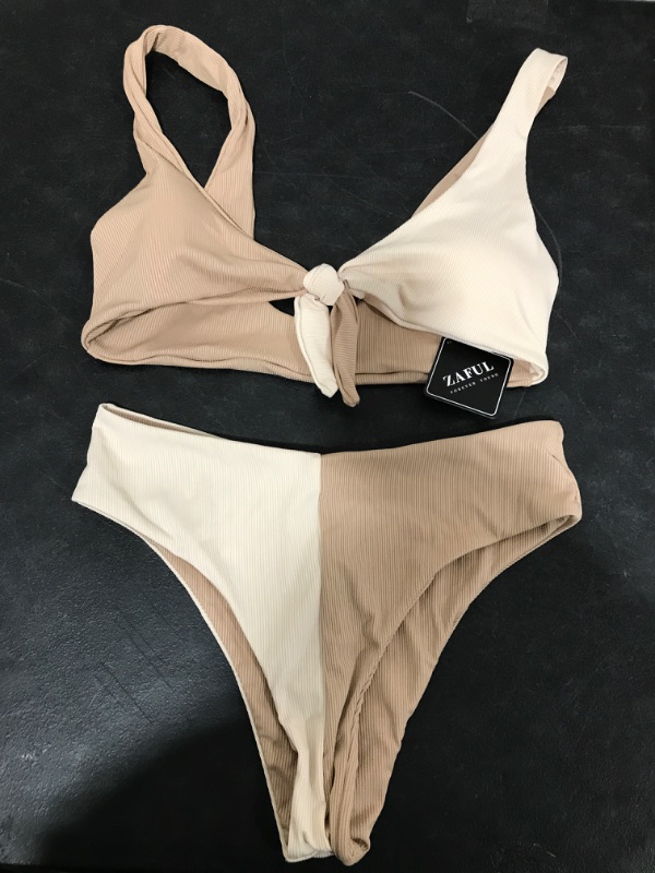 Photo 1 of 2 PIECE ZAFUL COLORBLOCK SWIMSUIT SIZE L 