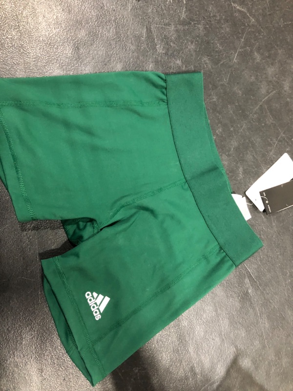 Photo 2 of adidas Women's Techfit Volleyball Shorts X-Small 4 Inches Team Dark Green/White