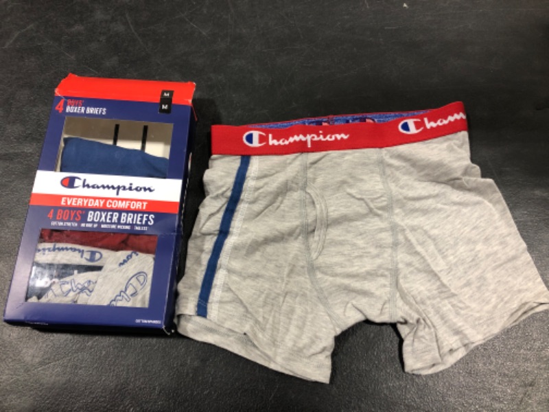 Photo 1 of 4 PACK CHAMPION BOYS BRIEFS SIZE M 
