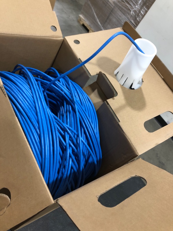 Photo 2 of CAT6 Plenum (CMP) Cable 1000FT | Network Analyzer Test Passed | 23AWG 4Pair, Solid 550MHz Network Cable 10Gigabit UTP,  Blue