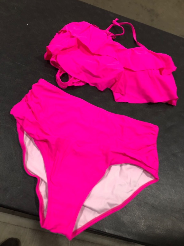 Photo 1 of 2 PIECE HOTPINK SWIMSUIT SIZE XXL 