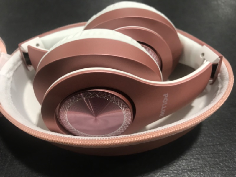 Photo 3 of Bluetooth Headphones Over Ear. ROSE GOLD. 