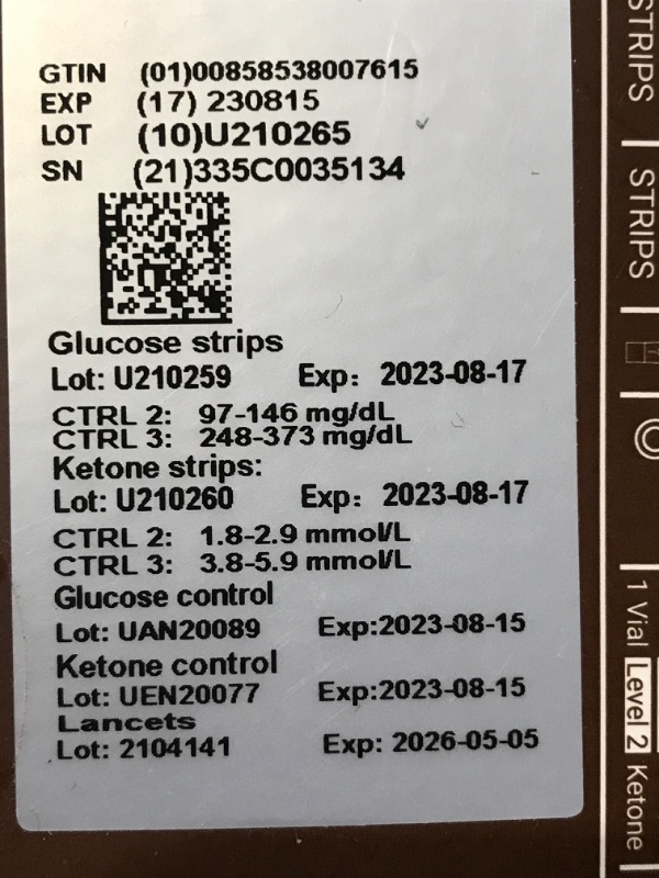 Photo 4 of KETO-MOJO GK+ Bluetooth Glucose & Ketone Testing Kit + Free APP for Ketosis & Diabetes Management. 20 Blood Test Strips (10 Each), Meter, 20 Lancets, Lancing Device, and Control Solutions
