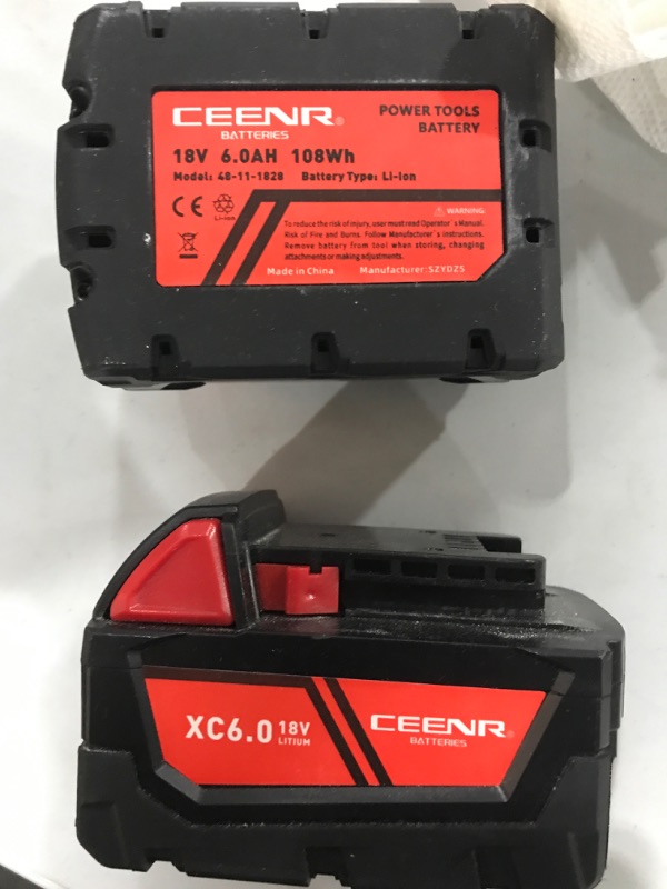 Photo 2 of CEENR 2 Pack 20V 6.0Ah LBXR20 Battery Replacement for Black and Decker 20V Lithium ion Battery LBX4020 LBXR20-OPE LB20 LBX20 LBX4020 LB2X4020-ope LBXR2020-ope 20 Volt
