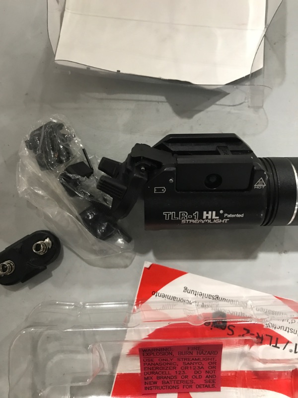 Photo 1 of Streamlight 69260 TLR-1 HL 1000-Lumen Weapon Light With Rail Locating Keys and Lithium Batteries, Box, Black
