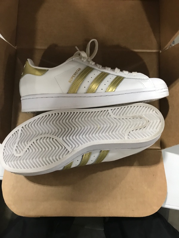 Photo 2 of Adidas Superstar Size US 9 gold and white 