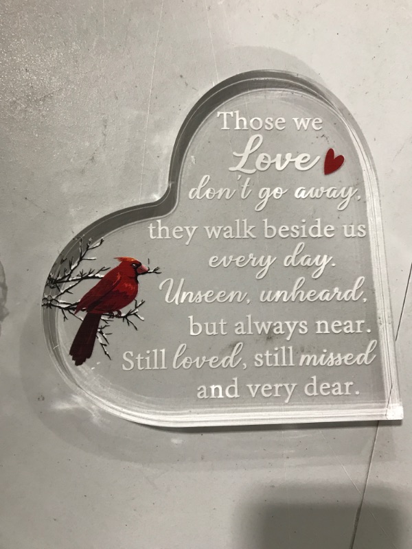 Photo 1 of Acrylic Heart With Saying 