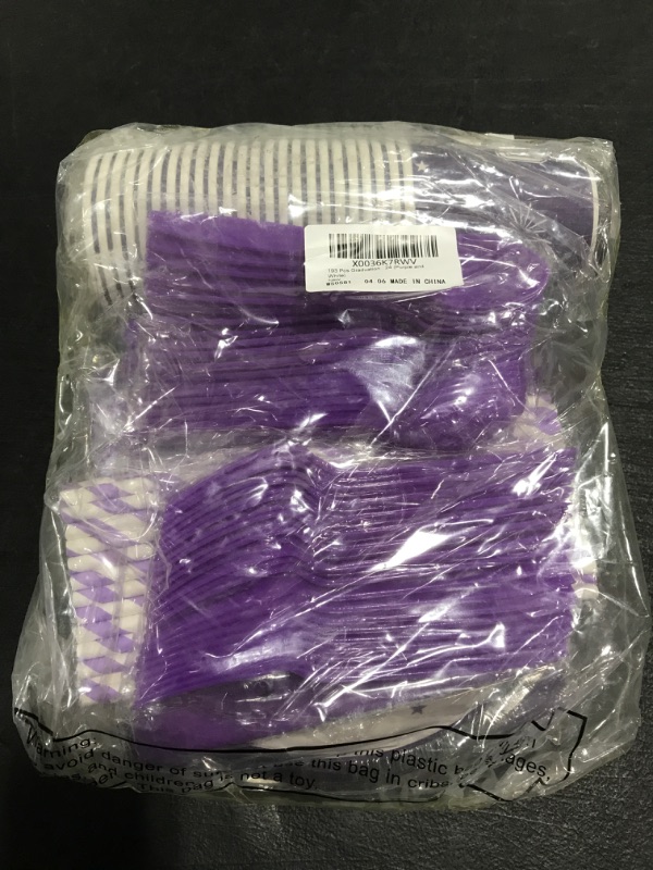 Photo 1 of 193 PIECE GRADUATION PARTY KIT. PURPLE & WHITE COLORS. NEW. 