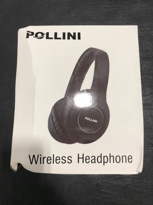 Photo 2 of Bluetooth Headphones Wireless, pollini 40H Playtime Foldable Over Ear Headphones with Microphone, Deep Bass Stereo Headset with Soft Memory-Protein Earmuffs for iPhone/Android Cell Phone/PC (Black)