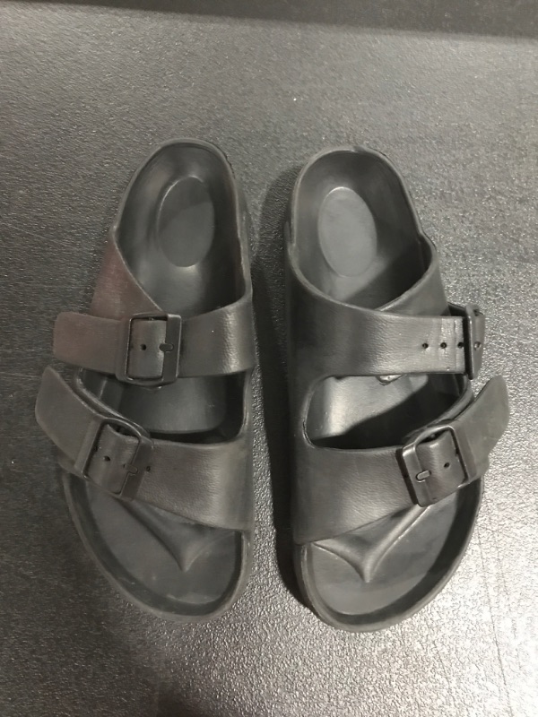 Photo 2 of Asverd Kids Double Buckle Adjustable Arch Support Sandals ASKID068 --- SIZE 3 Big Kid Black