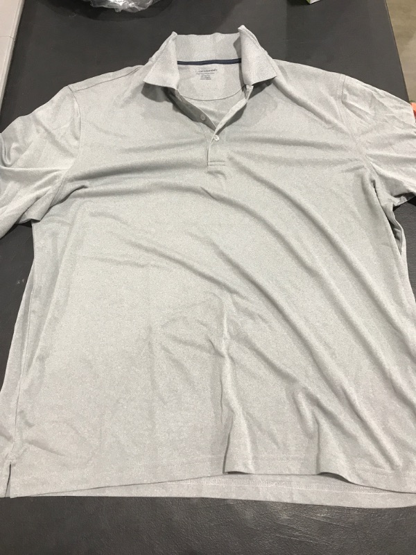 Photo 1 of AMAZON ESSENTIALS MEN'S POLO STYLE SHIRT. GREY. SIZE XL. 