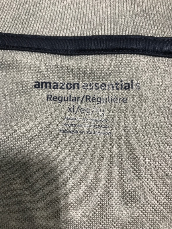 Photo 3 of AMAZON ESSENTIALS MEN'S POLO STYLE SHIRT. GREY. SIZE XL. 