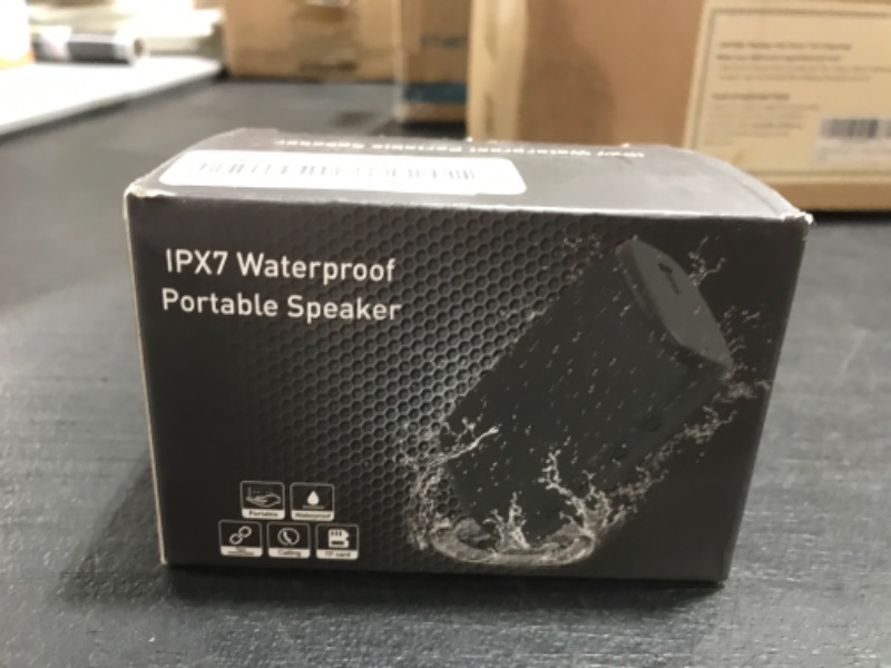 Photo 2 of IPX7 Waterproof Bluetooth Speaker, Hadisala H3 Portable Wireless Speaker Bluetooth 5.0 with Rich Bass HD Stereo Sound 15H Playtime USB-C Charge, Shower Speaker TWS Pairing for Home, Outdoors, Travel Black