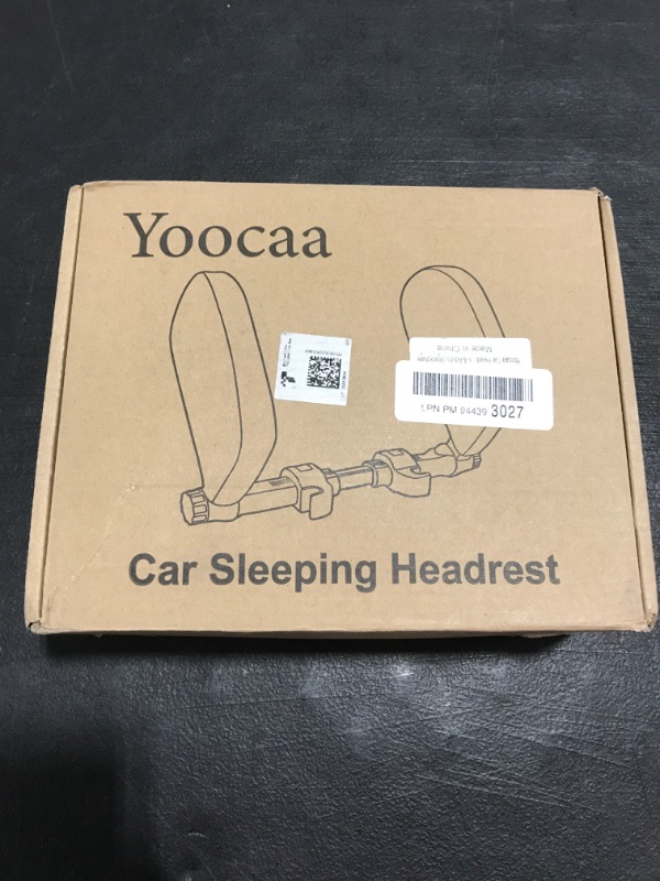 Photo 3 of Yoocaa Car Headrest Pillow, Road Pal Headrest, Adjustable Car Seat Head Neck Support, U Shaped Car Sleeping Pillow for Kids & Adults (Black)