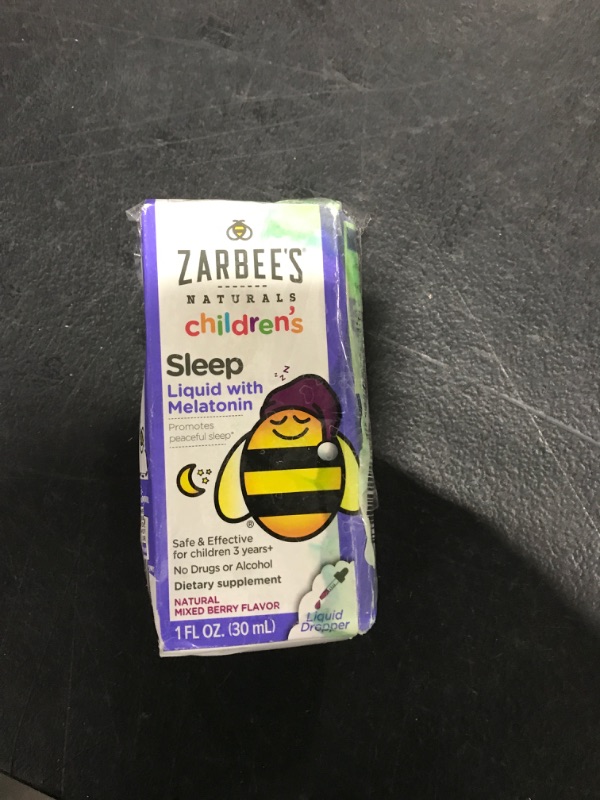 Photo 3 of Zarbee's Kids Sleep Supplement Liquid with 1mg Melatonin, Drug-Free & Effective, Easy to Take Natural Berry Flavor for Children Ages 3 and Up, 1 Fl Oz Bottle