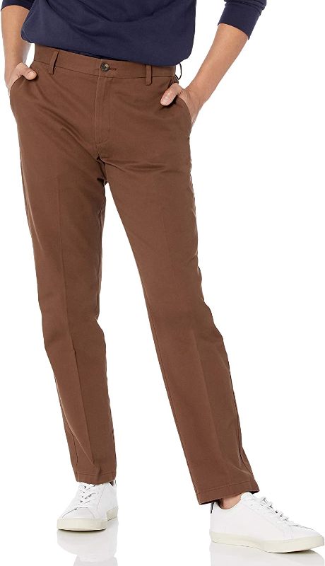 Photo 1 of Amazon Essentials Men's Slim-Fit Wrinkle-Resistant Flat-Front Chino Pant (Size 32 x 34)