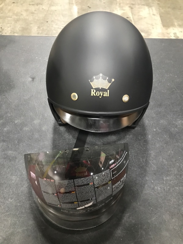 Photo 1 of Royal M139 Open Face Motorcycle Helmet - Retro Motorcycle Helmets, Vintage & Classic Style, 3/4 Vespa Helmet, Multi-Sport Impact Protection with Unique Design for Adult Women and Men - SIZE XL 
