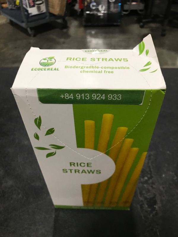Photo 2 of ( 100% Natural from VietNam) ECT-Rice straws for beverage-Biodegradable-Edible Rice Drinking Straws, individual wrapped paper straws, 80units/box (MIX COLOR, 0.31IN (inches)