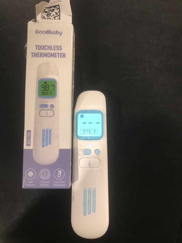 Photo 1 of Forehead Thermometer, Baby and Adults Thermometer with Fever Alarm, LCD Display and Memory Function, Ideal for Whole Family