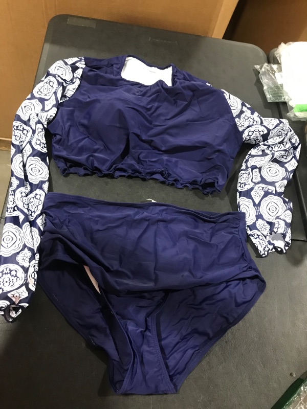 Photo 1 of Yonique Womens Long Sleeve Swimsuit/ XXL
