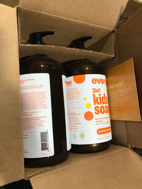 Photo 2 of 2 pack Everyone 3-in-1 Soap for Kids Orange Squeeze 32 Oz.
