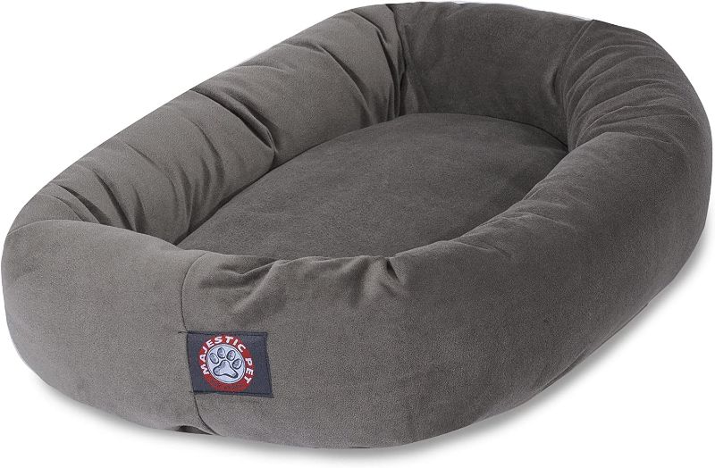 Photo 1 of 40" Chocolate Suede Bagel Dog Bed By Majestic Pet Products
